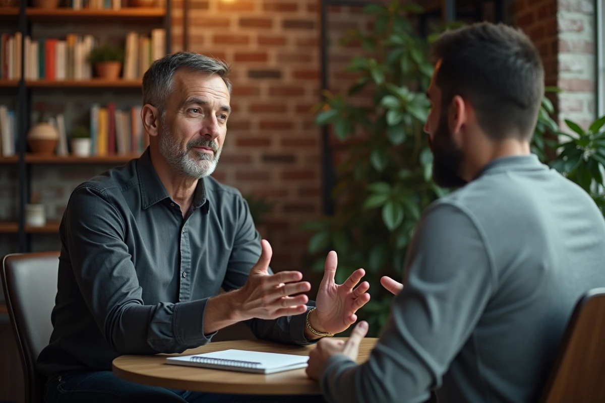 Séance de coaching individuel pour développer les compétences comportementales dans un espace de coworking